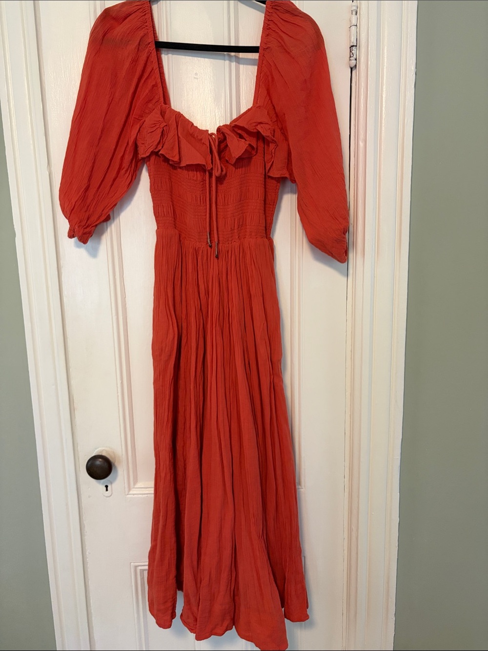 Free People Burnt Orange oasis midi dress